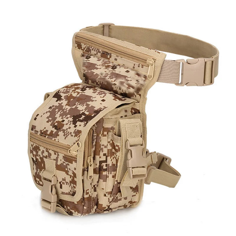 Nylon Tactical Gear Thigh Drop Leg Bag Men Outdoor Hunting Molle Bag Multipurpose Utility Bag for Hiking Camping