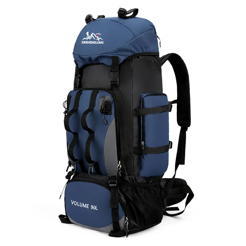 90L Waterproof Hiking Backpack Camping Rucksack Large Capacity Travel Outdoor Sports Bag for Trekking Backpacking Adventure Gear