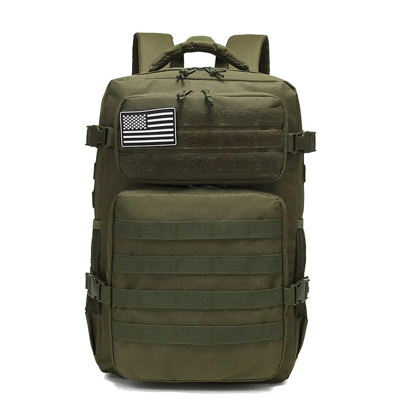 Camouflage Tactical Outdoor Hiking Backpack Double Shoulder Cycling Gear for Camping - Durable Nylon Backpack