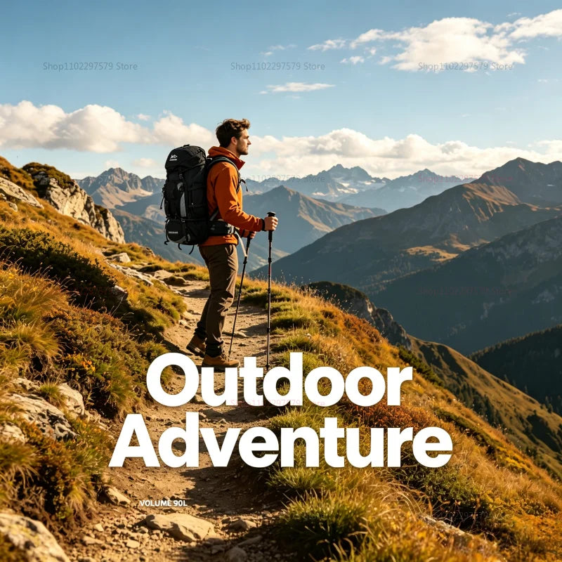 90L Waterproof Hiking Backpack Camping Rucksack Large Capacity Travel Outdoor Sports Bag for Trekking Backpacking Adventure Gear