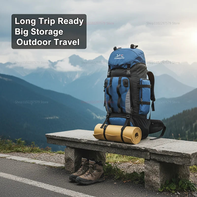 90L Waterproof Hiking Backpack Camping Rucksack Large Capacity Travel Outdoor Sports Bag for Trekking Backpacking Adventure Gear