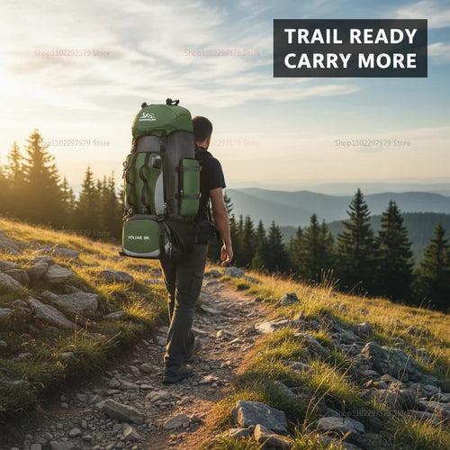 90L Waterproof Hiking Backpack Camping Rucksack Large Capacity Travel Outdoor Sports Bag for Trekking Backpacking Adventure Gear