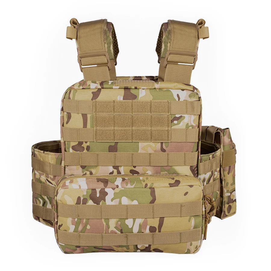 Wear resistant and tear resistant outdoor adventure vest with large capacity accessory bag on the back
