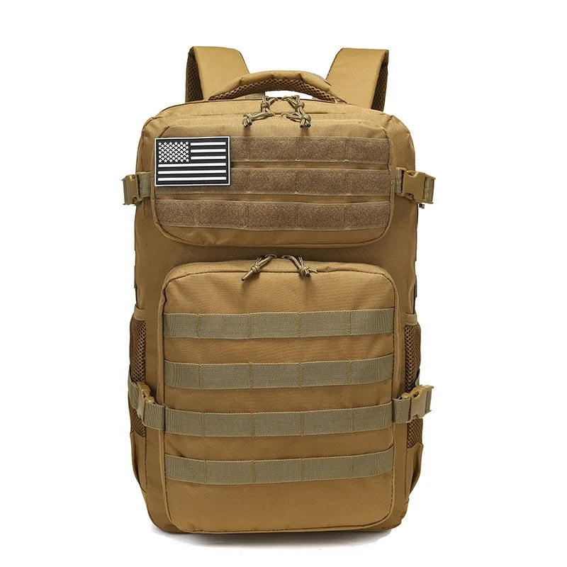 Camouflage Tactical Outdoor Hiking Backpack Double Shoulder Cycling Gear for Camping - Durable Nylon Backpack