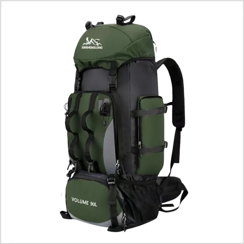 90L Waterproof Hiking Backpack Camping Rucksack Large Capacity Travel Outdoor Sports Bag for Trekking Backpacking Adventure Gear