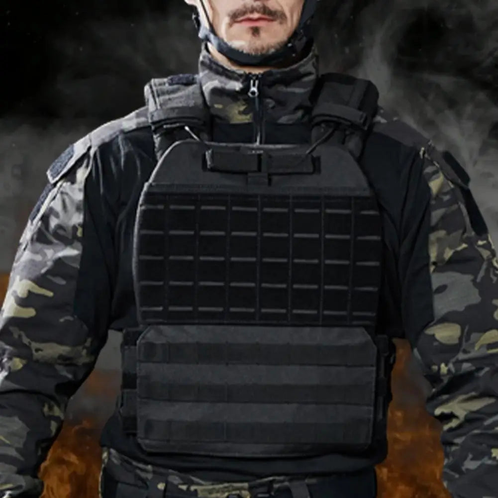 Outdoor Vest Adjustable Breathable Decompression Sleeveless Shockproof Elastic Waist Vest forHunting Outdoor