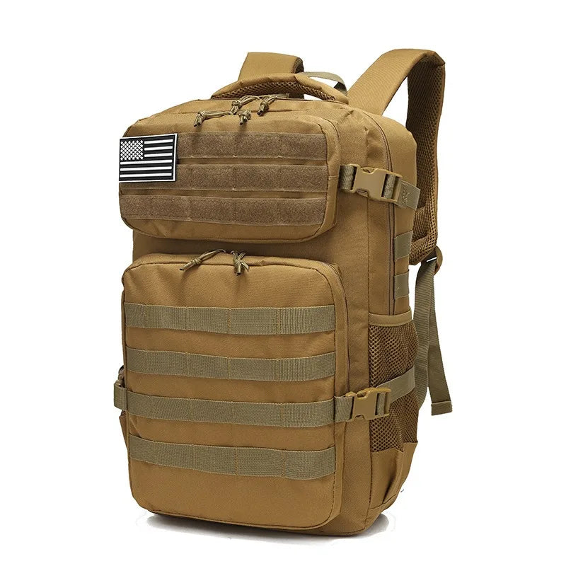 Camouflage Tactical Outdoor Hiking Backpack Double Shoulder Cycling Gear for Camping - Durable Nylon Backpack